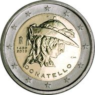  2 евро 2016 «550 лет со дня смерти Донателло» Италия, фото 1 