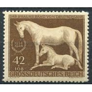  1944. Германия. Рейх. 899. Скачки. Коричневая лента, фото 1 