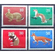  1967. Германия. ФРГ. 529-532. Фауна. Дикие животные. 4 Марки. MNH., фото 1 
