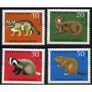  1968. Германия. ФРГ. 549-552. Фауна. Дикие животные. 4 Марки. MNH., фото 1 
