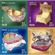  2018. 2375-2378. Сокровища России. Ювелиры. 4 марки, фото 1 