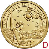  1 доллар 2019 «Американские индейцы в космической программе» США D (Сакагавея), фото 1 