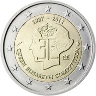  2 евро 2012 «75 лет конкурсу имени королевы Елизаветы» Бельгия, фото 1 