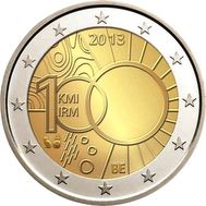  2 евро 2013 «100 лет Королевскому Метеорологическому Институту» Бельгия, фото 1 