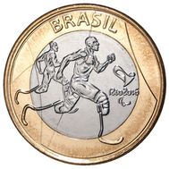  1 реал 2015 «Олимпиада в Рио-де-Жанейро. Паралимпийская атлетика» Бразилия, фото 1 