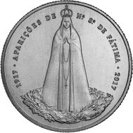  2,5 евро 2017 «100 лет явления Пресвятой Богородицы в Фатиме» Португалия, фото 1 
