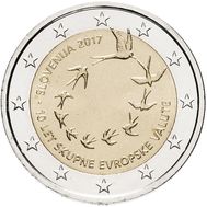  2 евро 2017 «10 лет хождения Евро в Словении» Словения, фото 1 