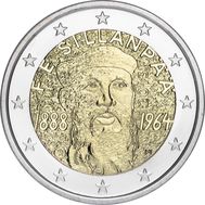  2 евро 2013 «125 лет со дня рождения Франса Эмиля Силланпяя» Финляндия, фото 1 
