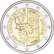  2 евро 2016 «100 лет со дня рождения Георга Хенрика фон Вригта» Финляндия, фото 1 