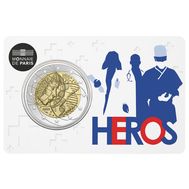  2 евро 2020 «Медицинские исследования: HEROS» Франция (в коинкарте), фото 1 