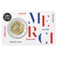  2 евро 2020 «Медицинские исследования: MERCI» Франция (в коинкарте), фото 1 