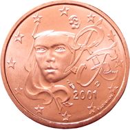  2 евроцента 2001 Франция, фото 1 