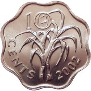  10 центов 2002 «Сахарный тростник» Свазиленд, фото 1 