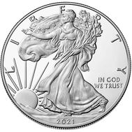  1 доллар 2021 «Шагающая свобода» США UNC, фото 1 