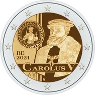  2 евро 2021 «500 лет выпуска монет Карла V» Бельгия, фото 1 