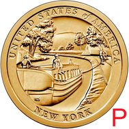  1 доллар 2021 «Канал Эри. Нью-Йорк» P (Американские инновации), фото 1 