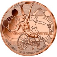  1/4 евро 2021 «Теннис на колясках. Олимпийские игры в Париже-2024» Франция UNC, фото 1 