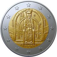 2 евро 2021 «100-летие коронации Богоматери Меричельской» Андорра, фото 1 