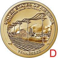  1 доллар 2022 «Администрация долины Теннесси» D (Американские инновации), фото 1 
