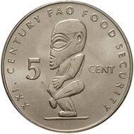  5 центов 2000 «ФАО — Божество Тангароа» Острова Кука, фото 1 