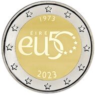  2 евро 2023 «50-летие вступления в ЕС» Ирландия, фото 1 