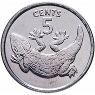  5 центов 1979 «Геккон» Кирибати, фото 1 