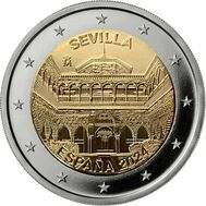  2 евро 2024 «Севильский собор, Севильский Алькасар и Архив Индий» Испания, фото 1 