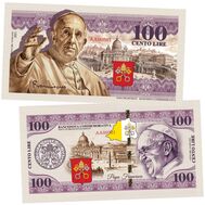  100 лир «Папа Римский — Франциск» Ватикан, фото 1 