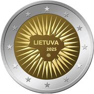  2 евро 2025 «Оборона Страны» Литва, фото 1 