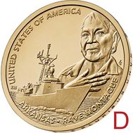  1 доллар 2025 «Рей Монтегю. Арканзас» D (Американские инновации), фото 1 