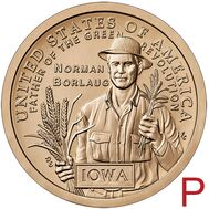  1 доллар 2026 &laquo;Норман Борлоуг. Айова&raquo; P (Американские инновации), фото 1 