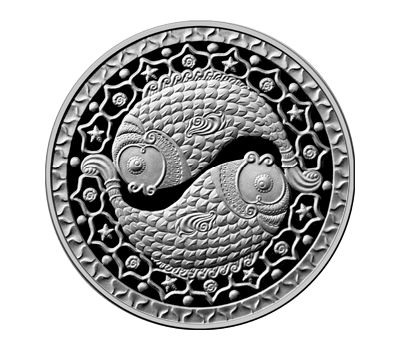  Монета 1 рубль 2009 «Знаки зодиака: Рыбы» Беларусь, фото 1 