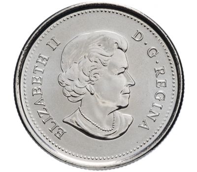  Монета 25 центов 2015 «50 лет флагу Канады» Канада, фото 2 