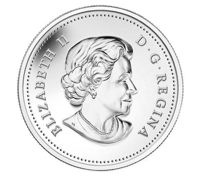  Монета 25 центов 2013 «Киты (100 лет арктической экспедиции)» Канада, фото 2 