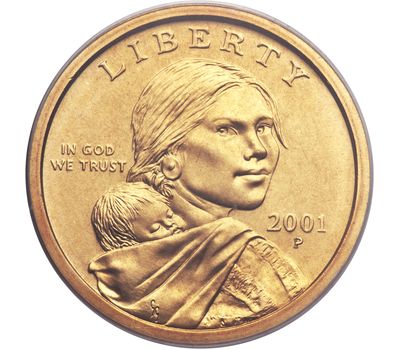  Монета 1 доллар 2001 «Парящий орёл» США P (Сакагавея), фото 2 