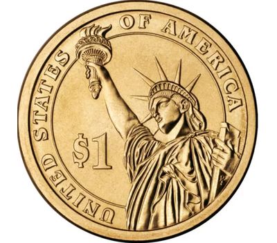  Монета 1 доллар 2007 «1-й президент Джордж Вашингтон» США (случайный монетный двор), фото 2 