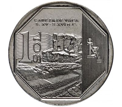  Монета 1 соль 2016 «Кабеса де Вака» Перу, фото 1 
