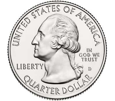  Монета 25 центов 2017 «Остров Эллис» (39-й нац. парк США) D, фото 2 