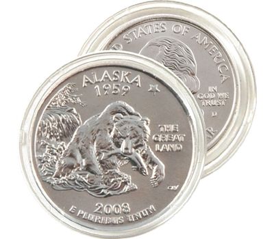  Капсула для монет 24 мм для 25 центов США: Парки, Штаты, Женщины (внешний 31 мм), фото 4 