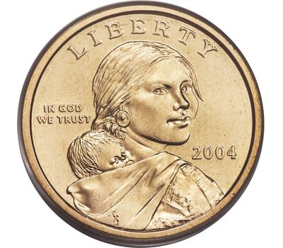  Монета 1 доллар 2004 «Парящий орёл» США P (Сакагавея), фото 2 