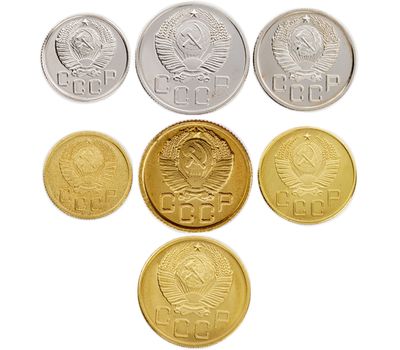  Набор 1, 2, 3, 5, 10, 15, 20 копеек 1947 Proof (копии), фото 4 