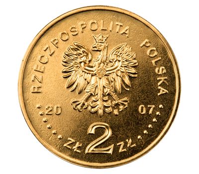  Монета 2 злотых 2007 «Средневековый город Торунь» Польша, фото 2 
