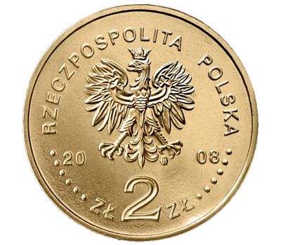  Монета 2 злотых 2008 «65-я годовщина восстания в варшавском гетто» Польша, фото 2 