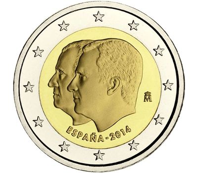  Монета 2 евро 2014 «Король Филипп VI» Испания, фото 1 