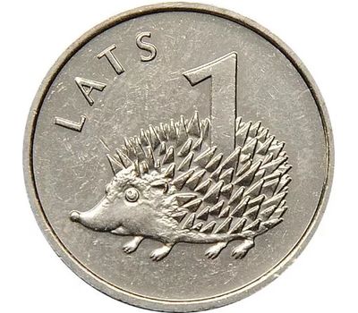  Монета 1 лат 2012 «Ёжик» Латвия, фото 1 