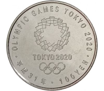  Монета 100 йен 2019 «XXXII Летние Олимпийские игры в Токио. Спортивное скалолазание» Япония, фото 2 