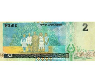  Банкнота 2 доллара 2002 Фиджи Пресс, фото 2 