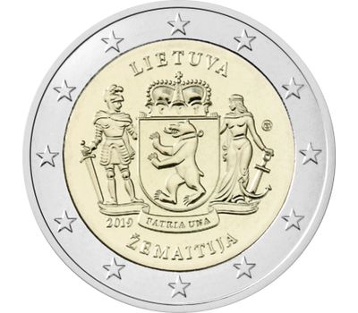  Монета 2 евро 2019 «Жемайтия. Этнографические регионы» Литва, фото 1 