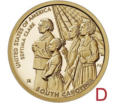  Монета 1 доллар 2020 «Септима Кларк» D (Американские инновации), фото 1 