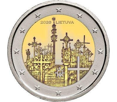 Монета 2 евро 2020 «Гора крестов» Литва, фото 1 